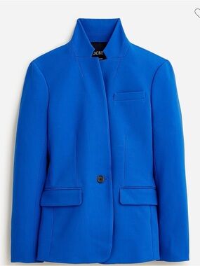 J. Crew Vibrant Cobalt Blue Single-Button Blazer
